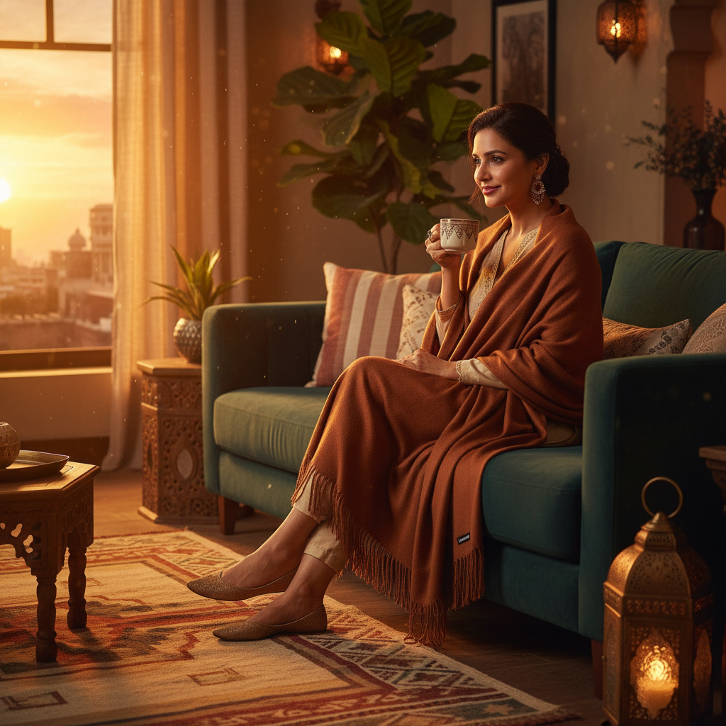 Écharpe à pompons pour femme en fibre de polyester – Imitation cachemire (70 cm x 200 cm)