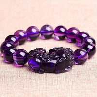 Purple Wealth Summons Feng Shui Bracelet - Attracts Prosperity, Brings Good Luck, Protects Wealth And Promotes Spiritual Growth