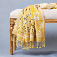 Handmade Beaded Embroidery Boiled Wool Scarf Shawl