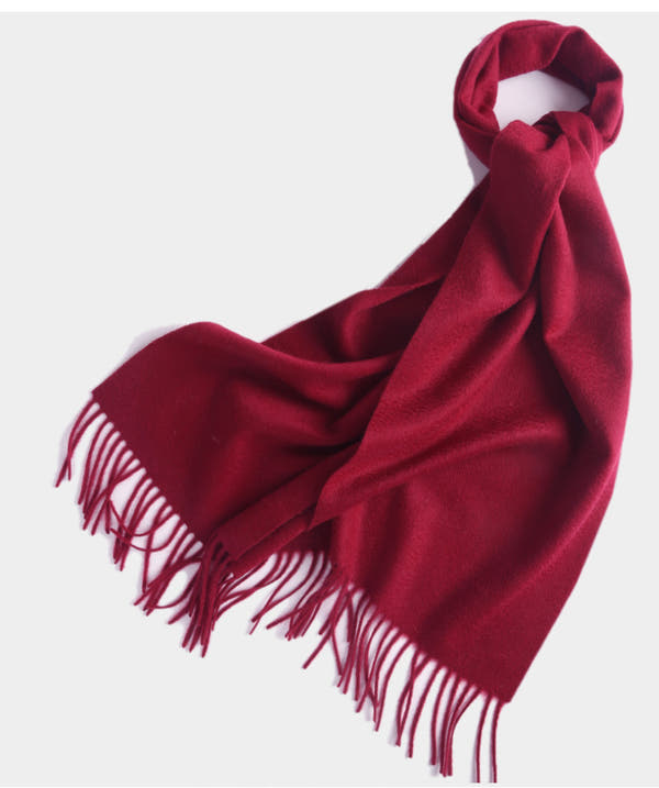 [96 % Cashemere] Pure Color Pure Cashmere Scarf (180cm x 30cm)
