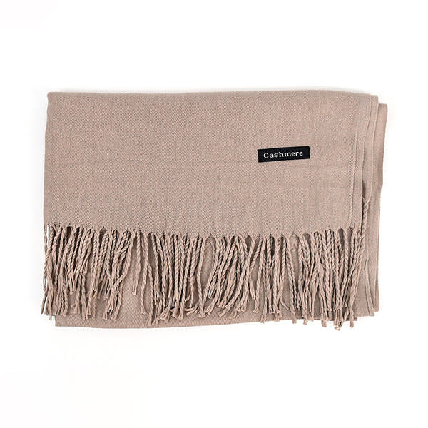 [Polyester Fiber] Women's Tassel Scarf – Cashmere Feel Imitation (70 cm x 200 cm)