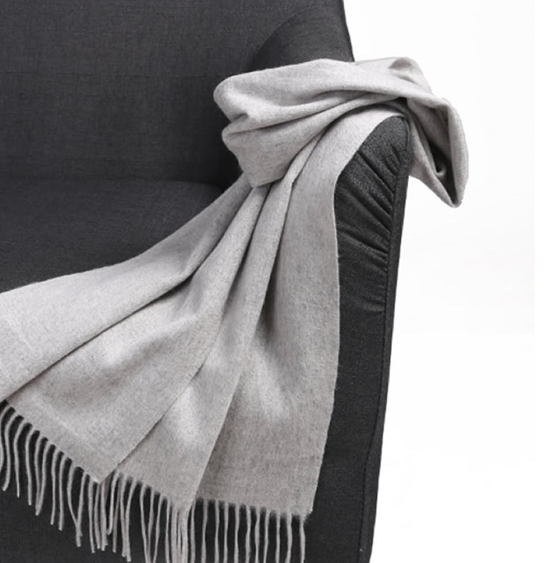 [96 % Cashemere] Pure Color Pure Cashmere Scarf (180cm x 30cm)