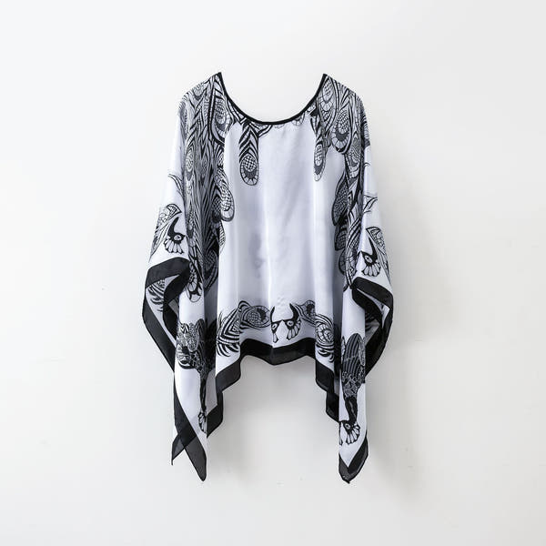 [100% Linen Fabric] Pullover Shawl Outerwear Cover-up Multifunctional Scarf (110 cm x 110 cm)