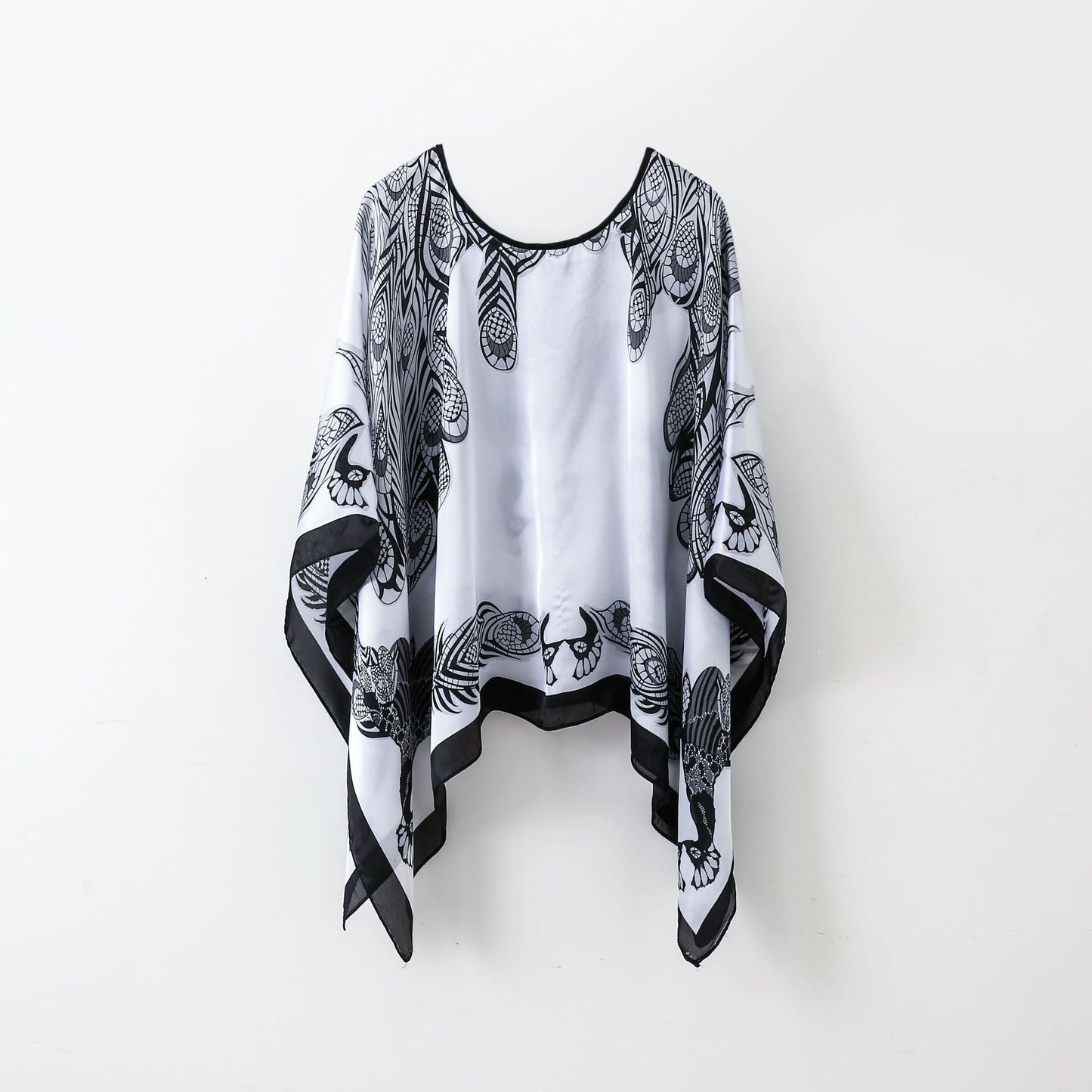 [100% Linen Fabric] Pullover Shawl Outerwear Cover-up Multifunctional Scarf (110 cm x 110 cm)