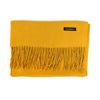 [Polyester Fiber] Women's Tassel Scarf – Cashmere Feel Imitation (70 cm x 200 cm)