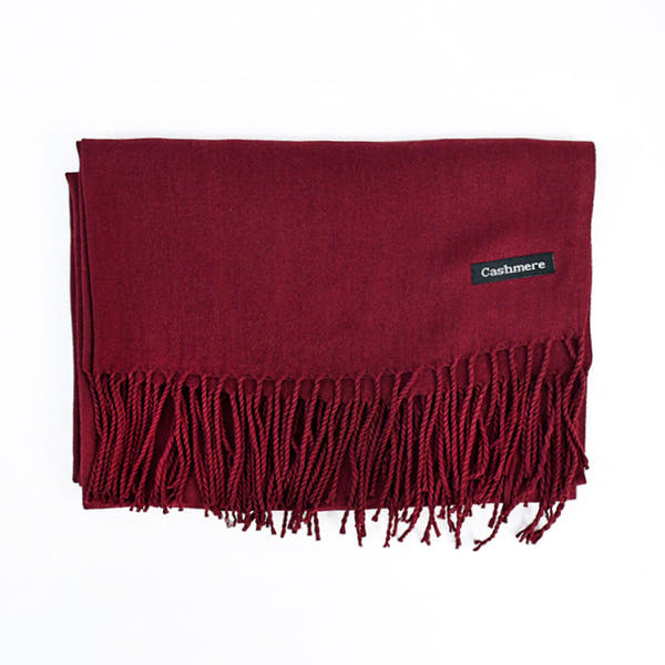 [Polyester Fiber] Women's Tassel Scarf – Cashmere Feel Imitation (70 cm x 200 cm)