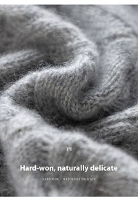 [96 %] Women's Round Neck Pullover Cloak Cashmere Shawl Three-dimensional Twisted Pattern