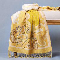 Handmade Beaded Embroidery Boiled Wool Scarf Shawl