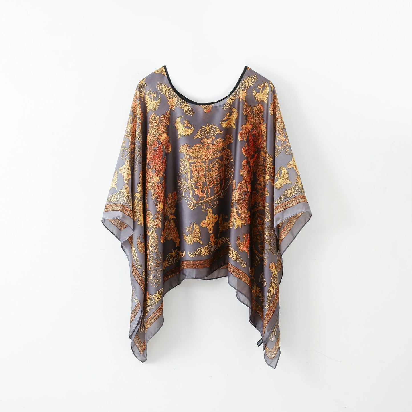 [100% Linen Fabric] Pullover Shawl Outerwear Cover-up Multifunctional Scarf (110 cm x 110 cm)