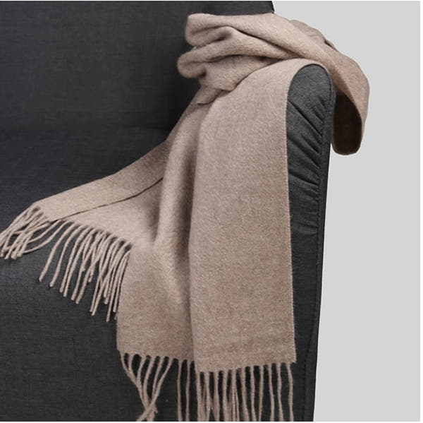 [96 % Cashemere] Pure Color Pure Cashmere Scarf (180cm x 30cm)