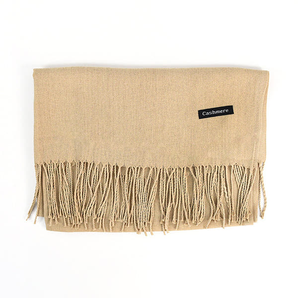 [Polyester Fiber] Women's Tassel Scarf – Cashmere Feel Imitation (70 cm x 200 cm)