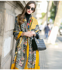 Winter Luxury Brand Plaid wool Women Oversized