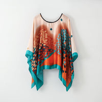 [100% Linen Fabric] Pullover Shawl Outerwear Cover-up Multifunctional Scarf (110 cm x 110 cm)