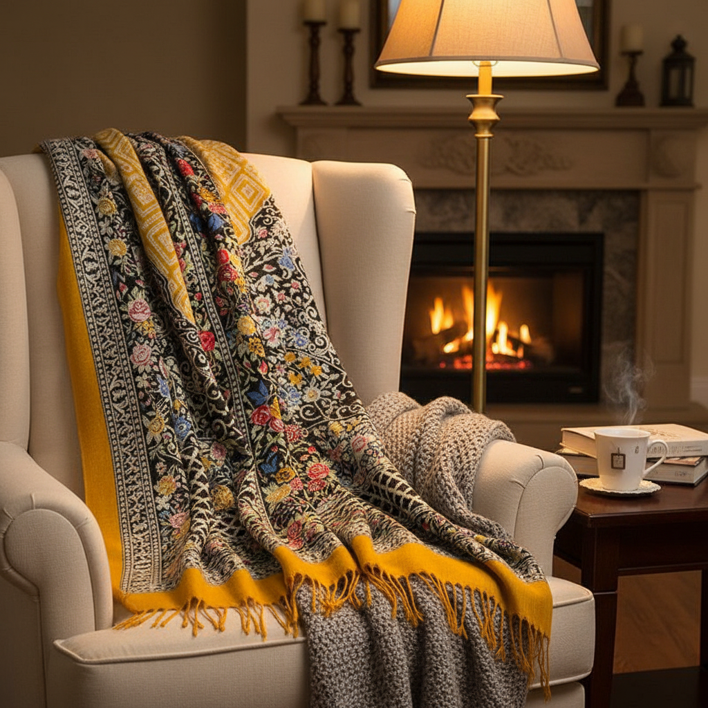 Marque d'hiver de luxe, laine à carreaux pour femme, grande taille