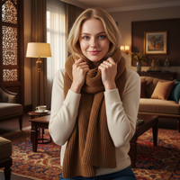 [100% Acrylic fiber] Korean Woolen Scarf for Autumn And Winter (190 cm x 30 cm)