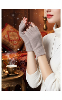 [100% Wool] Half finger gloves